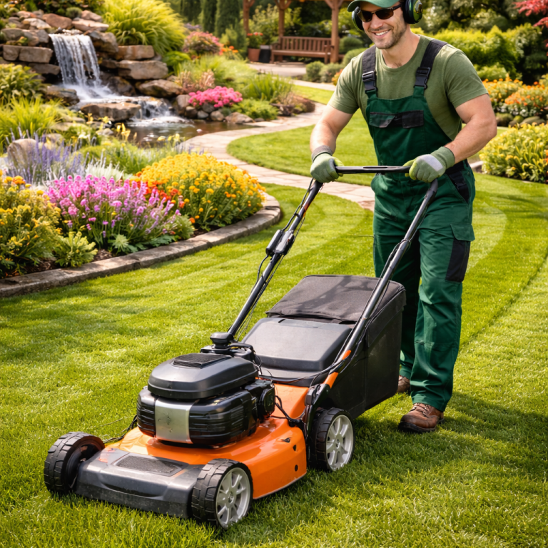 taille tonte du gazon- jardinier paysagiste moulins- taille arbustes et haies- entretien espace vert